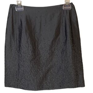 Gap Womens Grey Beaded Short Skirt Size 4 Special Event Party Holiday‎ New Years